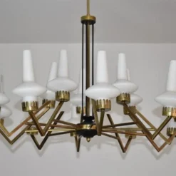 1950's 15 Light Italian Chandelier Attributed To Stilnovo -chairish shop 1950s 15 light italian chandelier attributed to stilnovo 0319