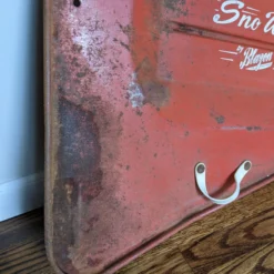 1950's Blazon Sno-Wing Sled In Atomic Red -chairish shop 1950s blazon sno wing sled in atomic red 3622 scaled