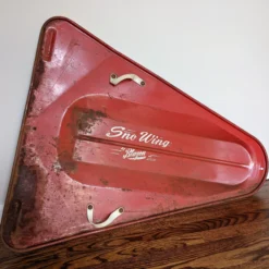 1950's Blazon Sno-Wing Sled In Atomic Red -chairish shop 1950s blazon sno wing sled in atomic red 6215 scaled
