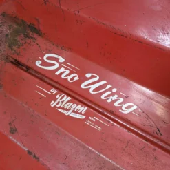 1950's Blazon Sno-Wing Sled In Atomic Red -chairish shop 1950s blazon sno wing sled in atomic red 9309 scaled