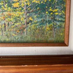 1950's C. C. Motcaveg " Autumn In The Rockies - Longs Peak Colorado" Oil On Canvas Painting -chairish shop 1950s c c motcaveg autumn in the rockies longs peak colorado oil on canvas painting 1912 scaled