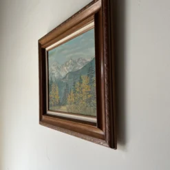 1950's C. C. Motcaveg " Autumn In The Rockies - Longs Peak Colorado" Oil On Canvas Painting -chairish shop 1950s c c motcaveg autumn in the rockies longs peak colorado oil on canvas painting 7288 scaled