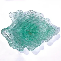1950's Fratelli Toso Murano Green Overshot Blown Glass Leaf Dish 12 1950's Fratelli Toso Murano Green Overshot Blown Glass Leaf Dish -chairish shop 1950s fratelli toso murano green overshot blown glass leaf dish 0293