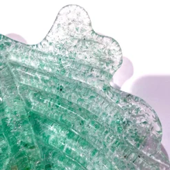 1950's Fratelli Toso Murano Green Overshot Blown Glass Leaf Dish 16 1950's Fratelli Toso Murano Green Overshot Blown Glass Leaf Dish -chairish shop 1950s fratelli toso murano green overshot blown glass leaf dish 0556