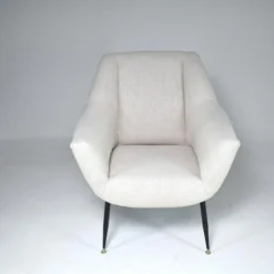 1950's Italian Mid-Century Modern Restored Armchair -chairish shop 1950s italian mid century modern restored armchair 6298