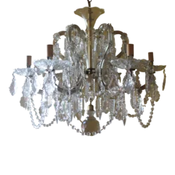 1950's Italian Regency Crystal Luxurious "Marie Therese" Crown Chandelier