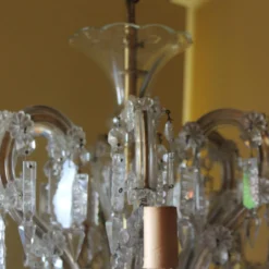 1950's Italian Regency Crystal Luxurious "Marie Therese" Crown Chandelier -chairish shop 1950s italian regency crystal luxurious marie therese crown chandelier 7234 scaled