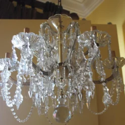 1950's Italian Regency Crystal Luxurious "Marie Therese" Crown Chandelier -chairish shop 1950s italian regency crystal luxurious marie therese crown chandelier 7463 scaled