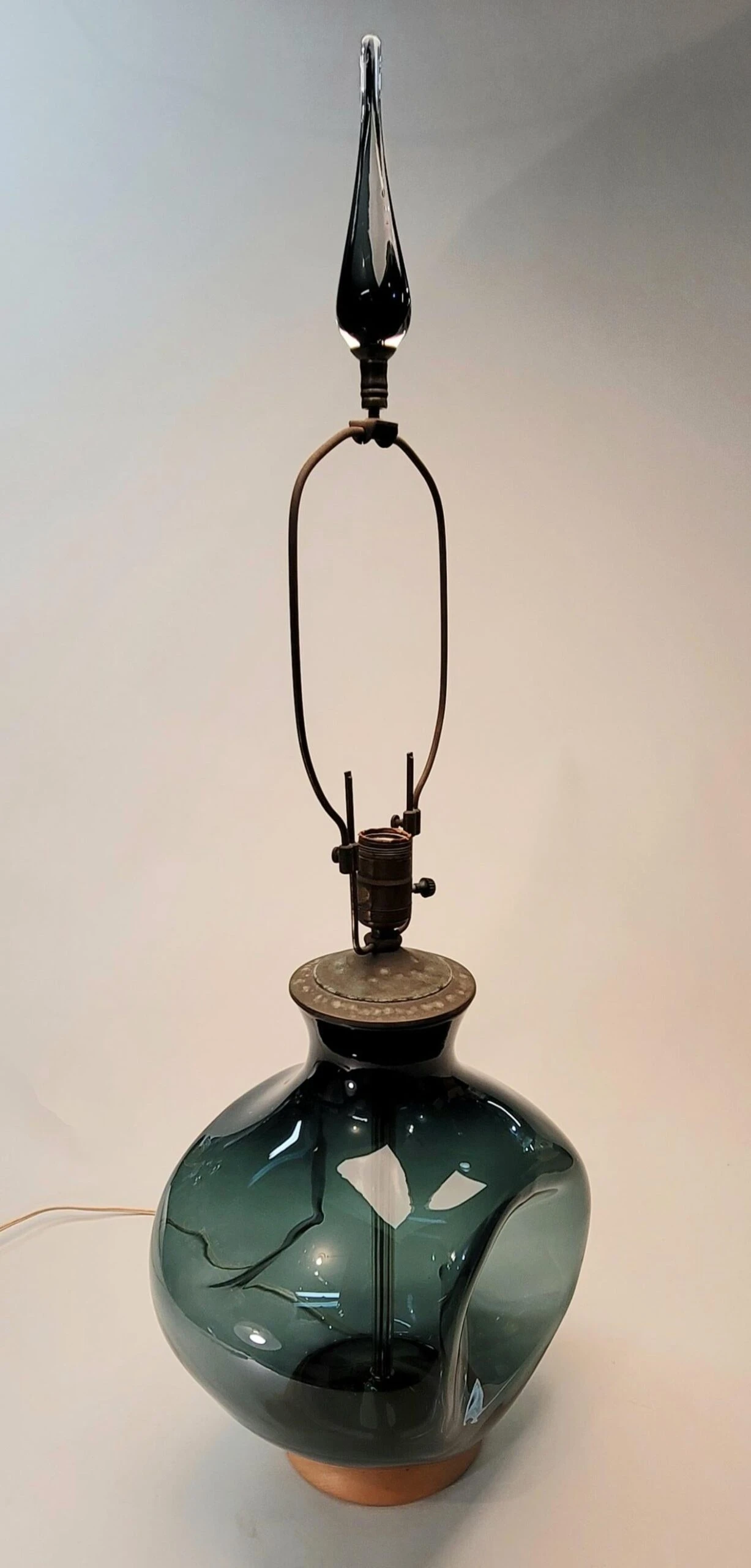 1950's Mid Century Blenko Lamp 2 1950's Mid Century Blenko Lamp - Image 2