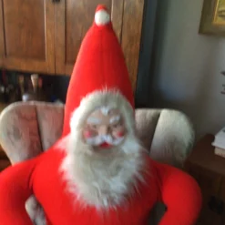 1950’s Mid-Century Modern 54 Inch Tall Plush Christmas Santa Clause -chairish shop 1950s mid century modern 54 inch tall plush christmas santa clause 3348