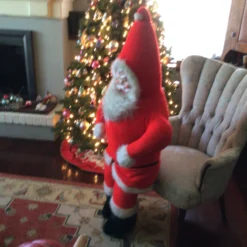 1950’s Mid-Century Modern 54 Inch Tall Plush Christmas Santa Clause -chairish shop 1950s mid century modern 54 inch tall plush christmas santa clause 9878