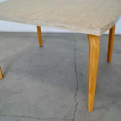 VIRTUE 1950's Mid-Century Modern Bentwood Dining Table -chairish shop 1950s mid century modern bentwood dining table 2134
