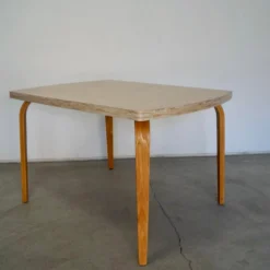VIRTUE 1950's Mid-Century Modern Bentwood Dining Table -chairish shop 1950s mid century modern bentwood dining table 6566