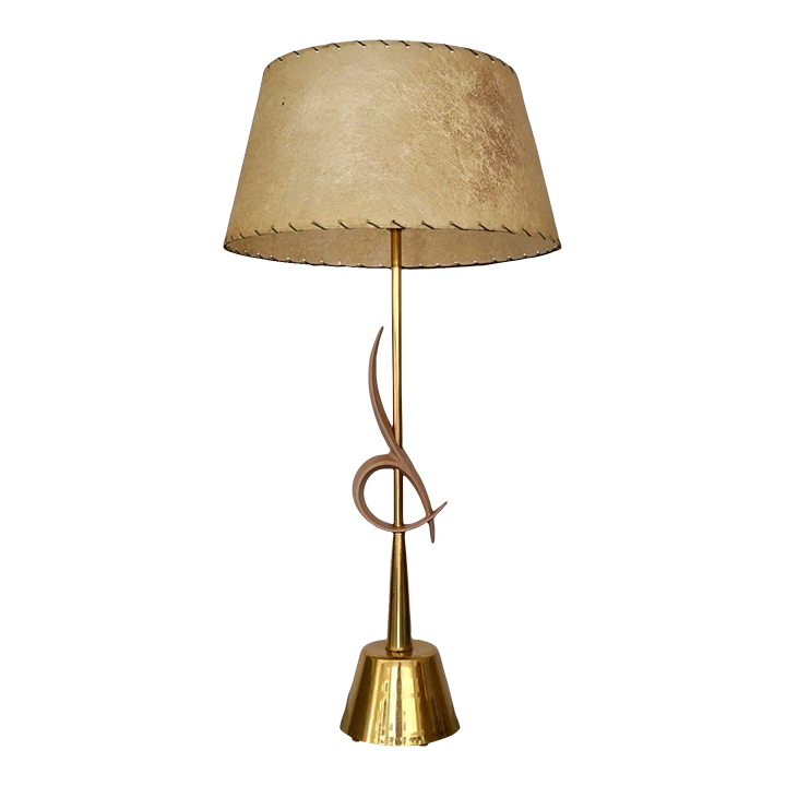 1950's Mid-Century Modern Sculptural Table Lamp 1 1950's Mid-Century Modern Sculptural Table Lamp