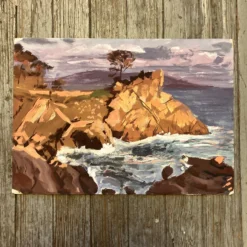 1950’s Original Modernist Coastal Seascape Gouache Painting -chairish shop 1950s original modernist coastal seascape gouache painting 3789