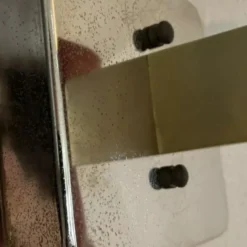 1950’s Pink Perforated Metal And Glass Sconce -chairish shop 1950s pink perforated metal and glass sconce 5824 scaled