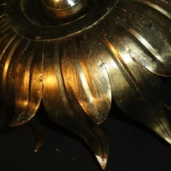 1950's Regency Hans Kogl Radiant Dore Metal Sunburst Ceiling Flush Mount/ Chandelier 17 1950's Regency Hans Kogl Radiant Dore Metal Sunburst Ceiling Flush Mount/ Chandelier -chairish shop 1950s regency hans kogl radiant dore metal sunburst ceiling flush mount chandelier 0968