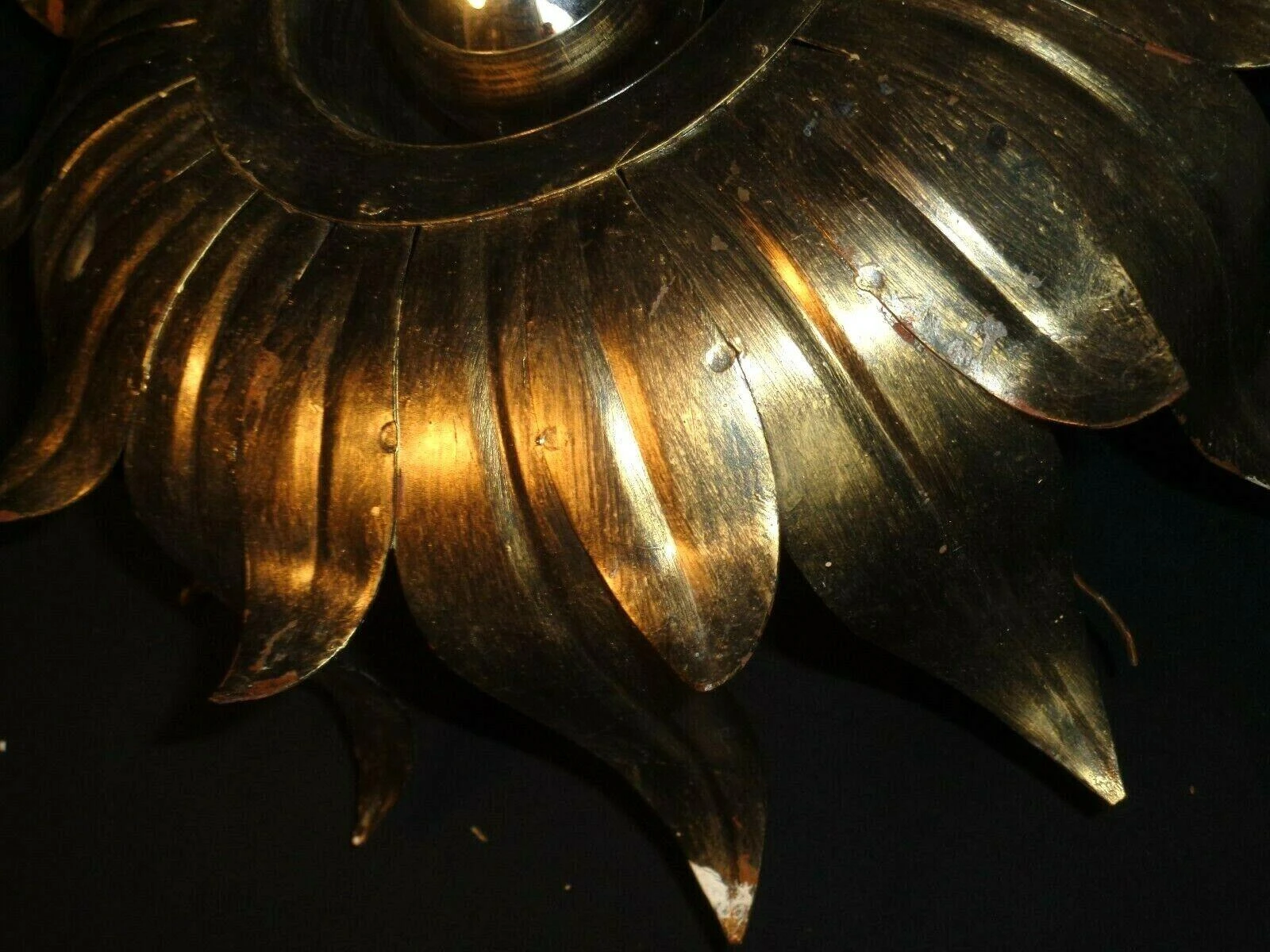 1950's Regency Hans Kogl Radiant Dore Metal Sunburst Ceiling Flush Mount/ Chandelier 8 1950's Regency Hans Kogl Radiant Dore Metal Sunburst Ceiling Flush Mount/ Chandelier - Image 8