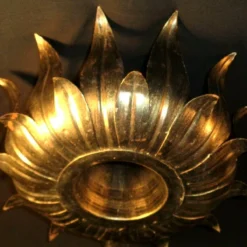 1950's Regency Hans Kogl Radiant Dore Metal Sunburst Ceiling Flush Mount/ Chandelier 12 1950's Regency Hans Kogl Radiant Dore Metal Sunburst Ceiling Flush Mount/ Chandelier -chairish shop 1950s regency hans kogl radiant dore metal sunburst ceiling flush mount chandelier 2049