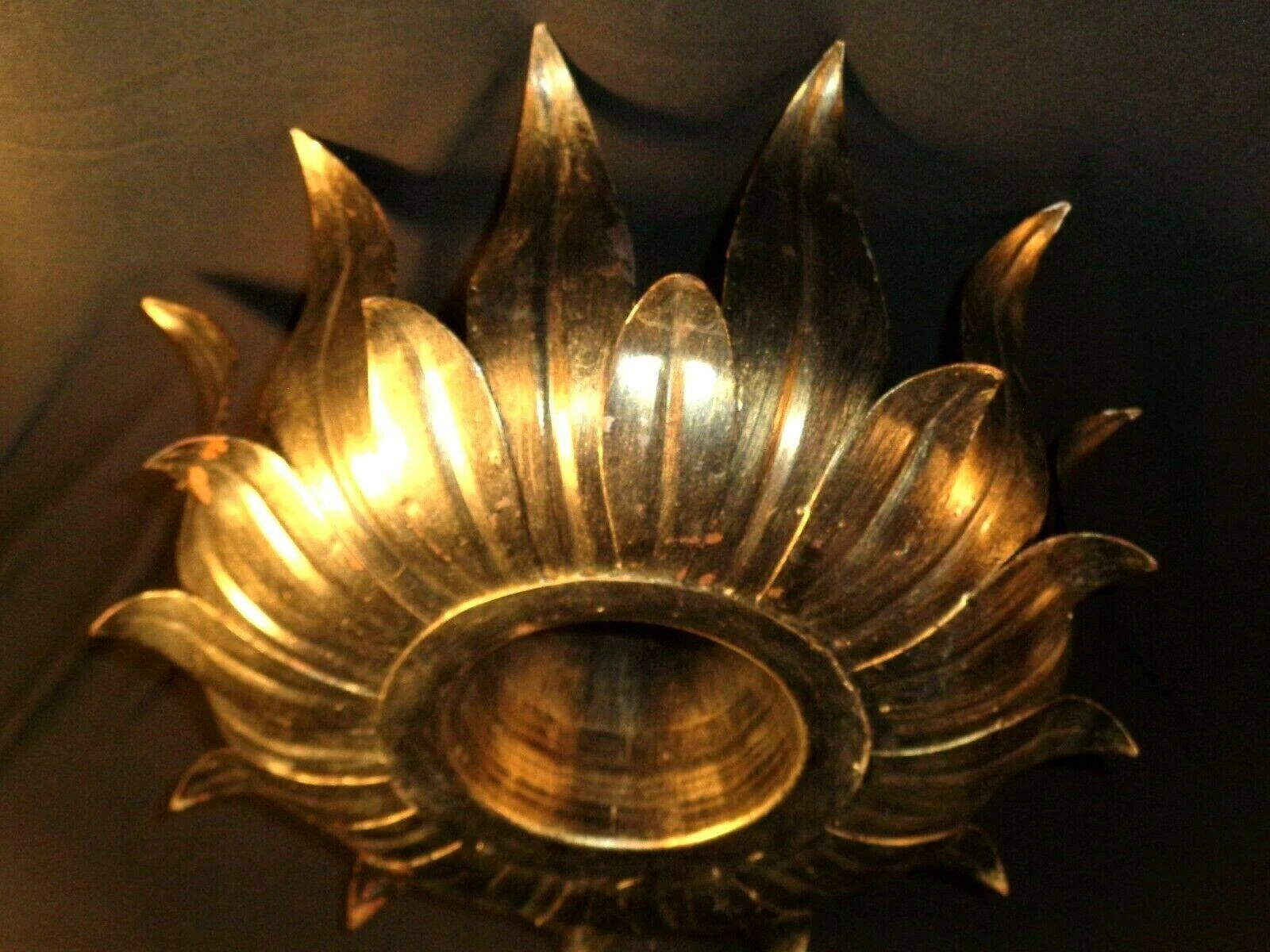 1950's Regency Hans Kogl Radiant Dore Metal Sunburst Ceiling Flush Mount/ Chandelier 6 1950's Regency Hans Kogl Radiant Dore Metal Sunburst Ceiling Flush Mount/ Chandelier - Image 6