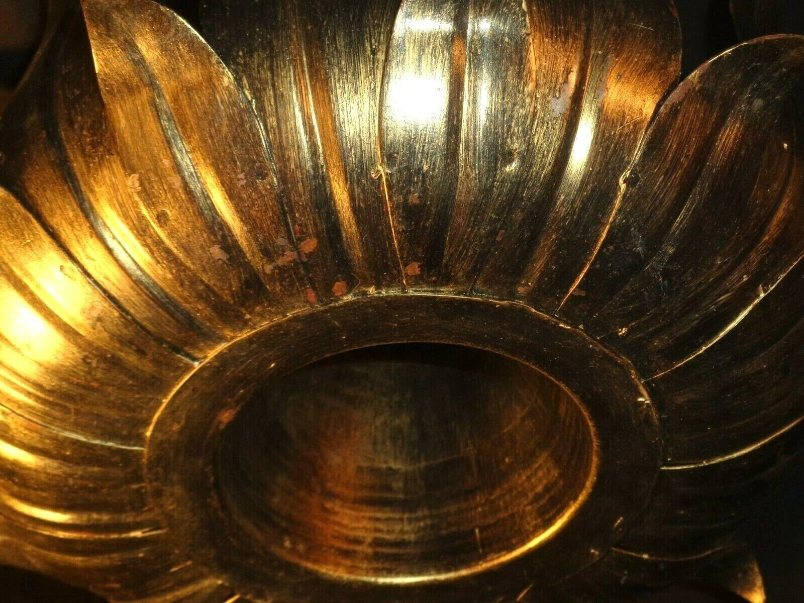 1950's Regency Hans Kogl Radiant Dore Metal Sunburst Ceiling Flush Mount/ Chandelier 4 1950's Regency Hans Kogl Radiant Dore Metal Sunburst Ceiling Flush Mount/ Chandelier - Image 4