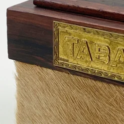 1950's Rosewood & Hide Tabaco Humidor South American -chairish shop 1950s rosewood and hide tabaco humidor south american 7228 scaled