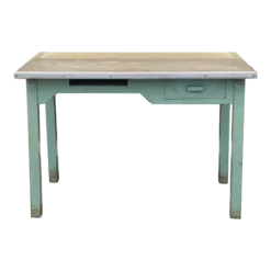 1950's Steel Industrial Usps Postal Mail Sorting Desk Workstation Table