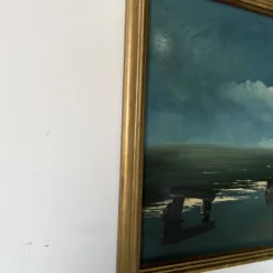 1960's A. Barwani Impressionist - Style Harbor Landscape Painting -chairish shop 1960s a barwani impressionist style harbor landscape painting 3643 scaled