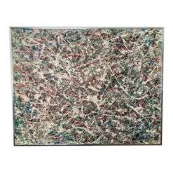 1960's Abstract Expressionism Painting Signed By Ruth Denison