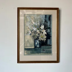 1960's Alex Mackenzie Still Life Impressionist Watercolor Painting -chairish shop 1960s alex mackenzie still life impressionist watercolor painting 0213 scaled