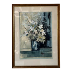 1960's Alex Mackenzie Still Life Impressionist Watercolor Painting