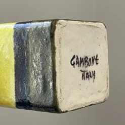 1960’s Bruno Gambone Glazed Ceramic Vase, Italy -chairish shop 1960s bruno gambone glazed ceramic vase italy 4909 scaled