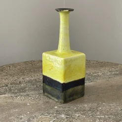 1960’s Bruno Gambone Glazed Ceramic Vase, Italy -chairish shop 1960s bruno gambone glazed ceramic vase italy 6729 scaled