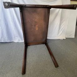 1960's Chinese Chippendale Solid Wood Table With Fretwork Apron -chairish shop 1960s chinese chippendale solid wood table with fretwork apron 2798 scaled