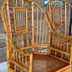 1960’s Coastal Brighton Pavilion High Back Bamboo Side Captains Chairs-Pair -chairish shop 1960s coastal brighton pavilion high back bamboo side captains chairs pair 3917 scaled