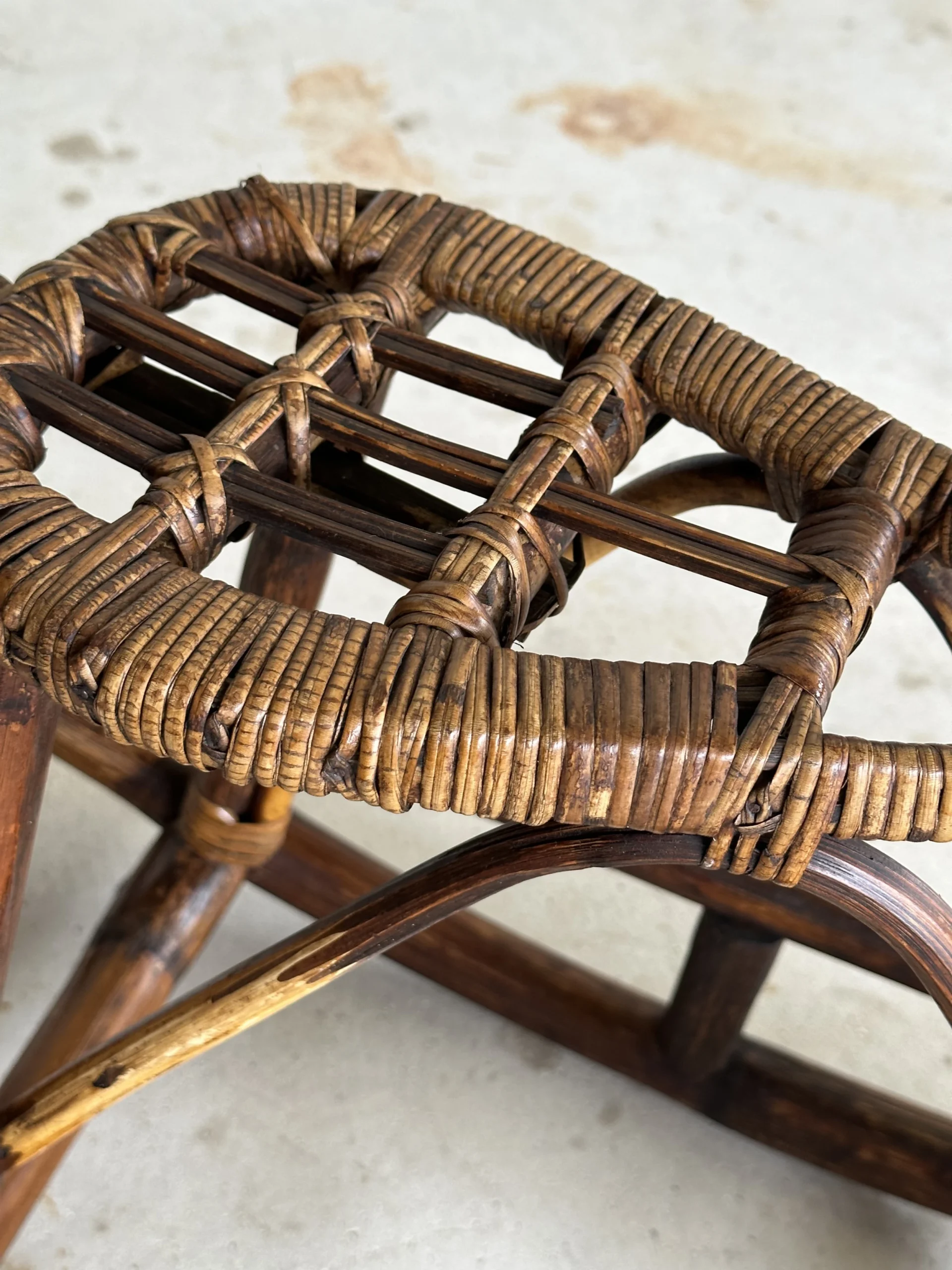 1960’s Coastal Mid-Century Modern Bentwood Rattan Rocking Horse Attributed To Franco Albini 4 1960’s Coastal Mid-Century Modern Bentwood Rattan Rocking Horse Attributed To Franco Albini - Image 4