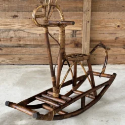 1960’s Coastal Mid-Century Modern Bentwood Rattan Rocking Horse Attributed To Franco Albini 15 1960’s Coastal Mid-Century Modern Bentwood Rattan Rocking Horse Attributed To Franco Albini -chairish shop 1960s coastal mid century modern bentwood rattan rocking horse attributed to franco albini 5414 scaled