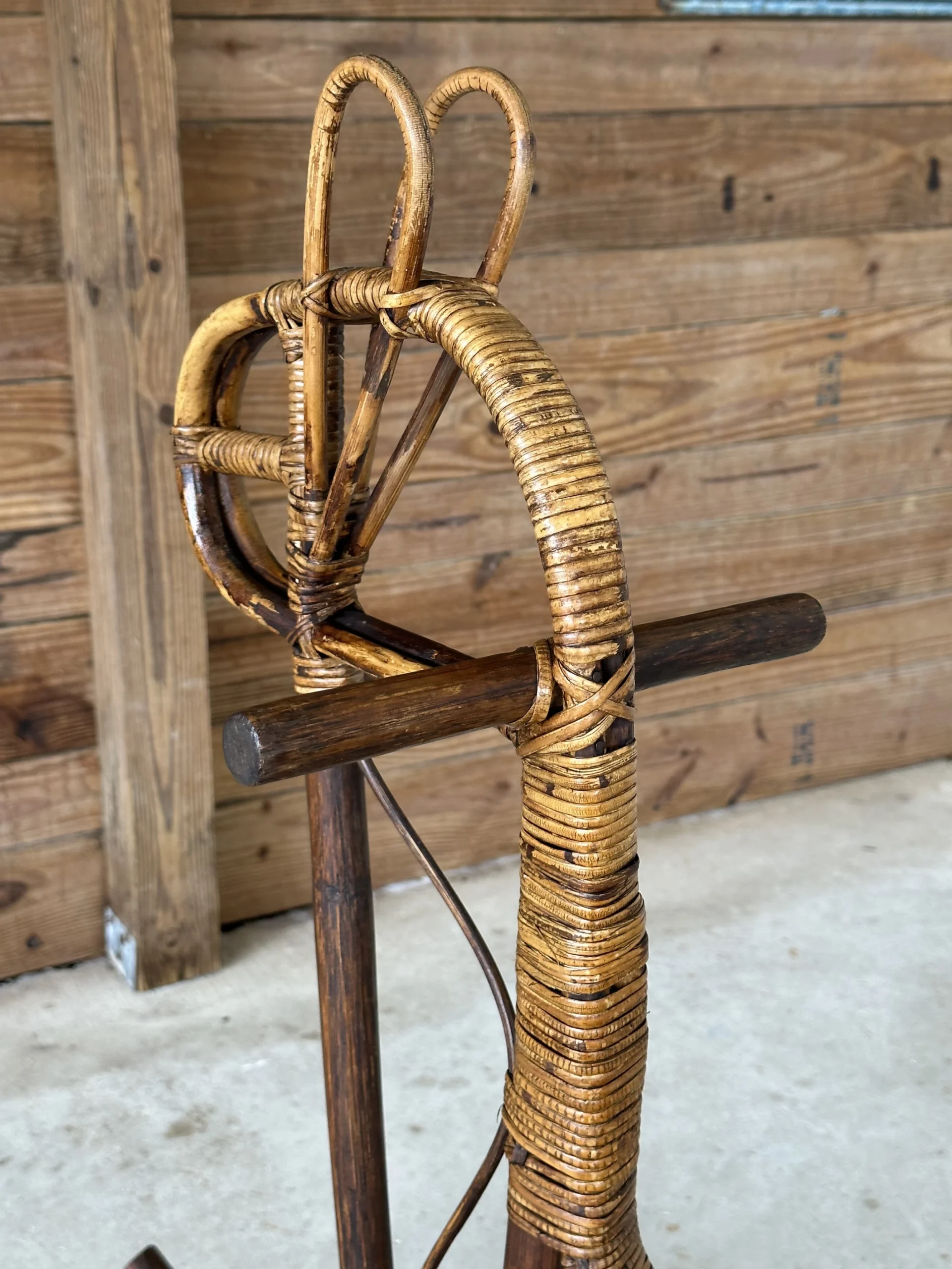 1960’s Coastal Mid-Century Modern Bentwood Rattan Rocking Horse Attributed To Franco Albini 3 1960’s Coastal Mid-Century Modern Bentwood Rattan Rocking Horse Attributed To Franco Albini - Image 3