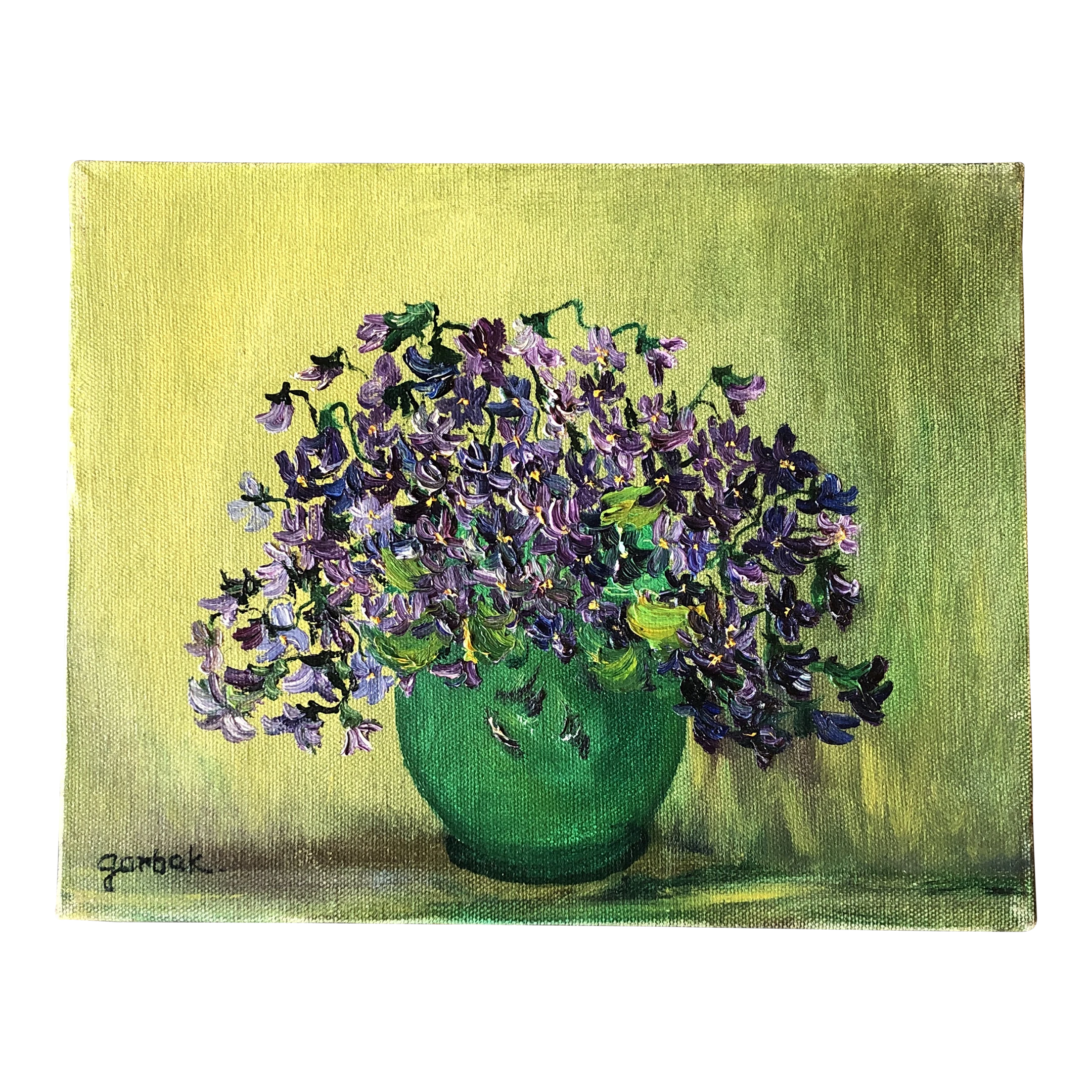 1960’s Floral Pop Still Life Painting Signed 8 X 10 1 1960’s Floral Pop Still Life Painting Signed 8 X 10