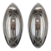 1960's Fontana Arte Chrome And Glass Sconces - A Pair