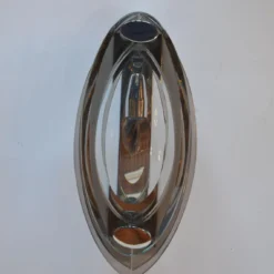 1960's Fontana Arte Chrome And Glass Sconces - A Pair -chairish shop 1960s fontana arte chrome and glass sconces a pair 9650