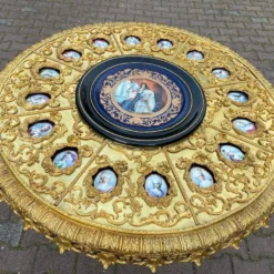 1960's French Louis Xvi Bronze And Porcelain Center Table -chairish shop 1960s french louis xvi bronze and porcelain center table 6804