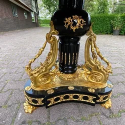1960's French Louis Xvi Bronze And Porcelain Center Table -chairish shop 1960s french louis xvi bronze and porcelain center table 9454
