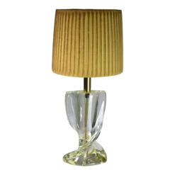 1960's French Sculptural Crystal Lamp