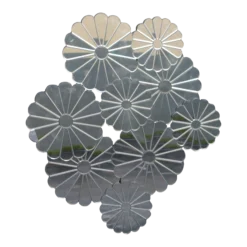 1960's Hollywood Regency / MCM Large Flower Wall Mirror