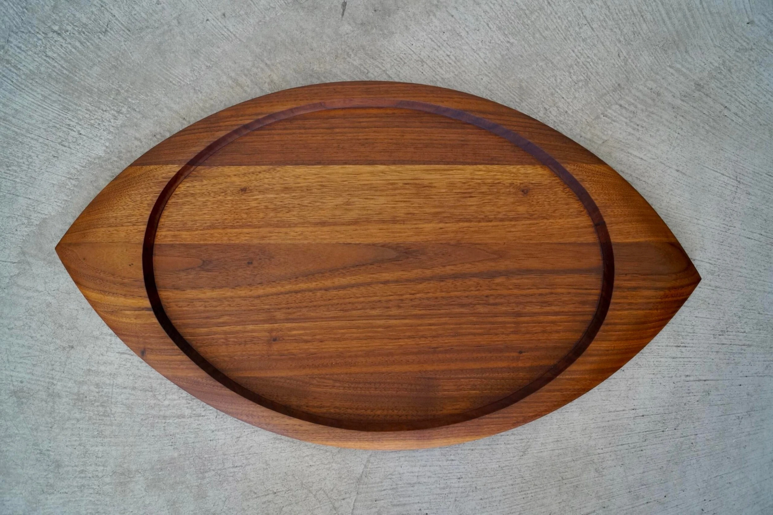 1960's Mid-Century Danish Modern Solid Walnut Tray 2 1960's Mid-Century Danish Modern Solid Walnut Tray - Image 2