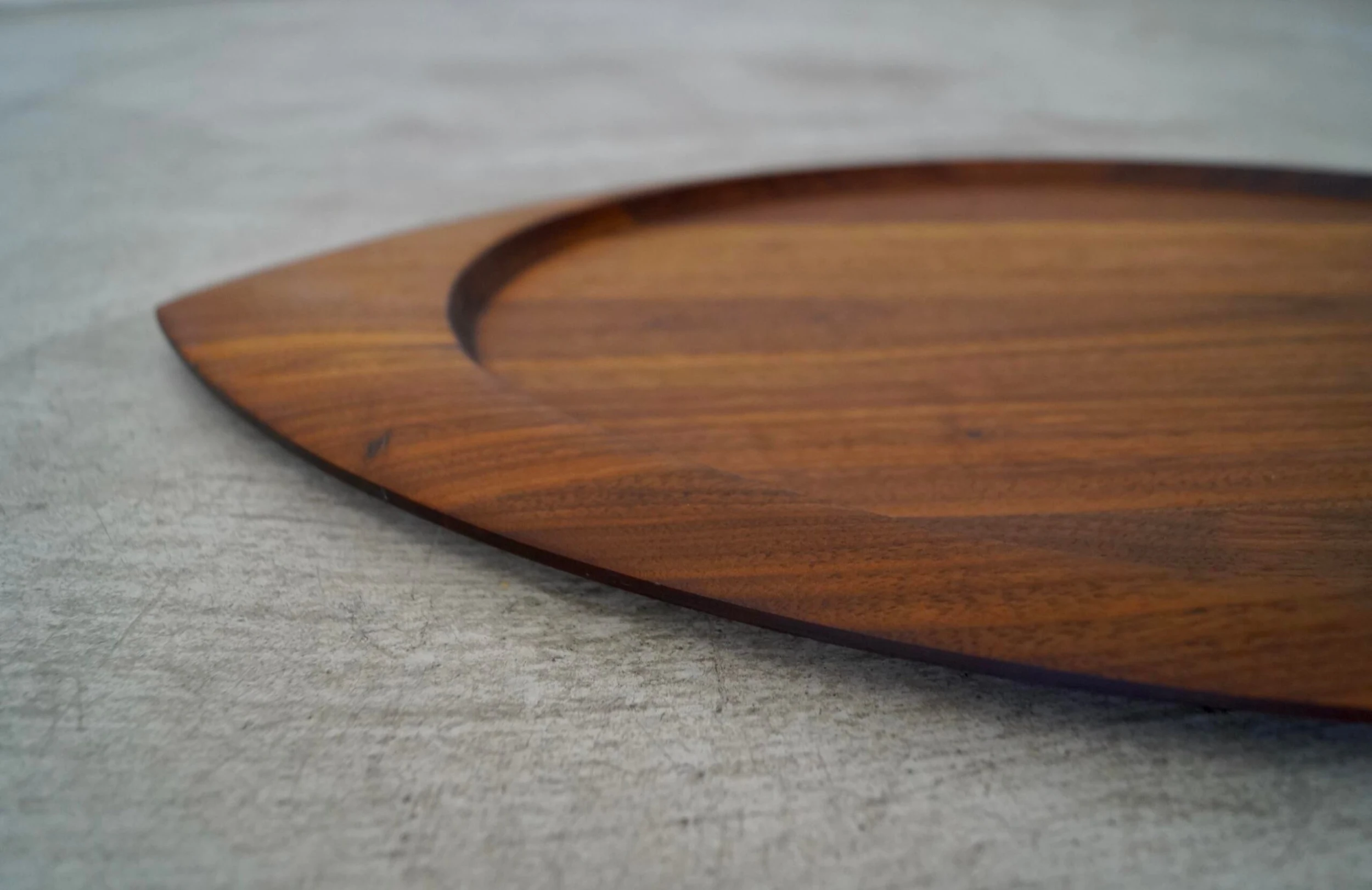 1960's Mid-Century Danish Modern Solid Walnut Tray 6 1960's Mid-Century Danish Modern Solid Walnut Tray - Image 6