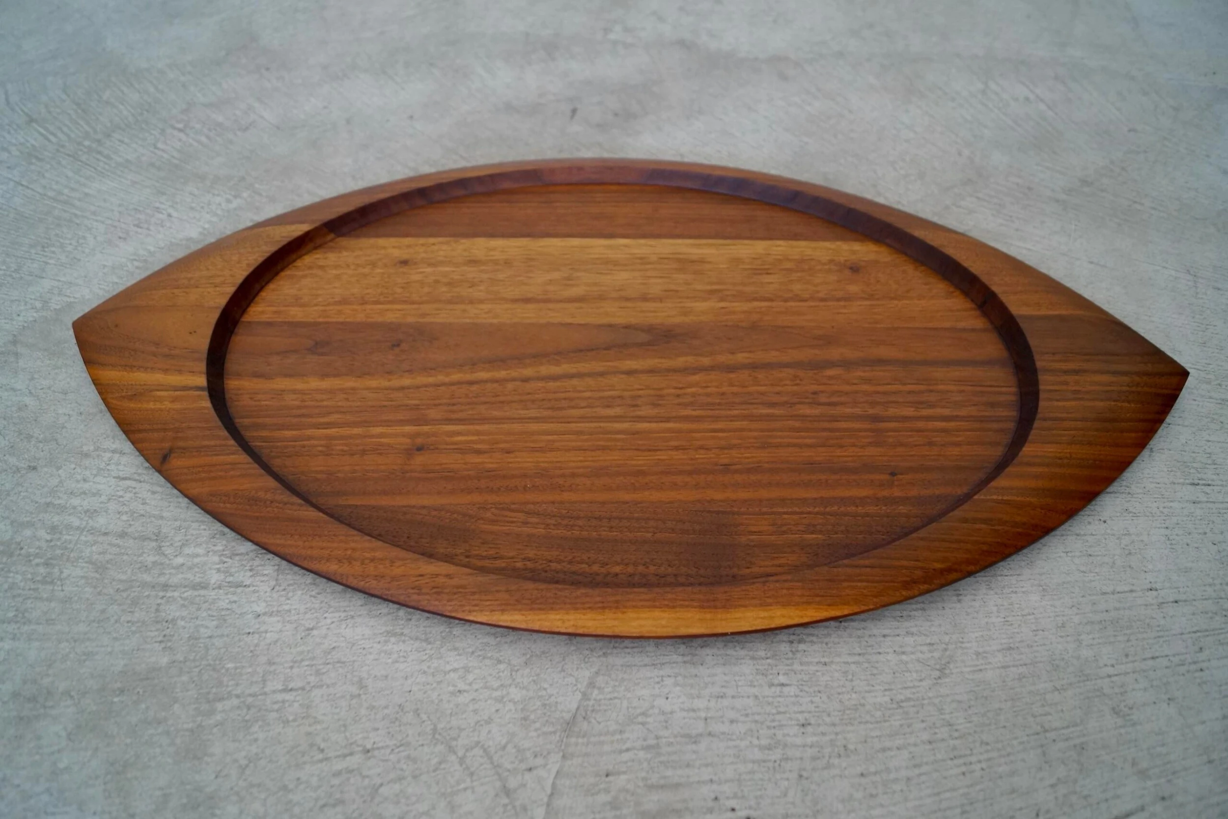 1960's Mid-Century Danish Modern Solid Walnut Tray 4 1960's Mid-Century Danish Modern Solid Walnut Tray - Image 4