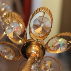 1960's Mid Century Modern 24k Cut Crystal Floral Form Wall Sconces By "Palwa" A - Pair -chairish shop 1960s mid century modern 24k cut crystal floral form wall sconces by palwa a pair 3670 scaled