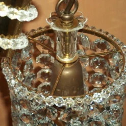 1960's Mid Century Modern Cut Crystal 24k Gold Plate Ceiling Pendant Light Fixtures By Palwa A - Pair -chairish shop 1960s mid century modern cut crystal 24k gold plate ceiling pendant light fixtures by palwa a pair 6635